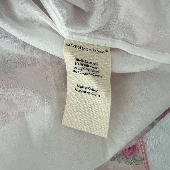 NWT LoveShackFancy popover silk mini dress rainbow cloud Gorgeous Floral Small - Picture 11 of 11